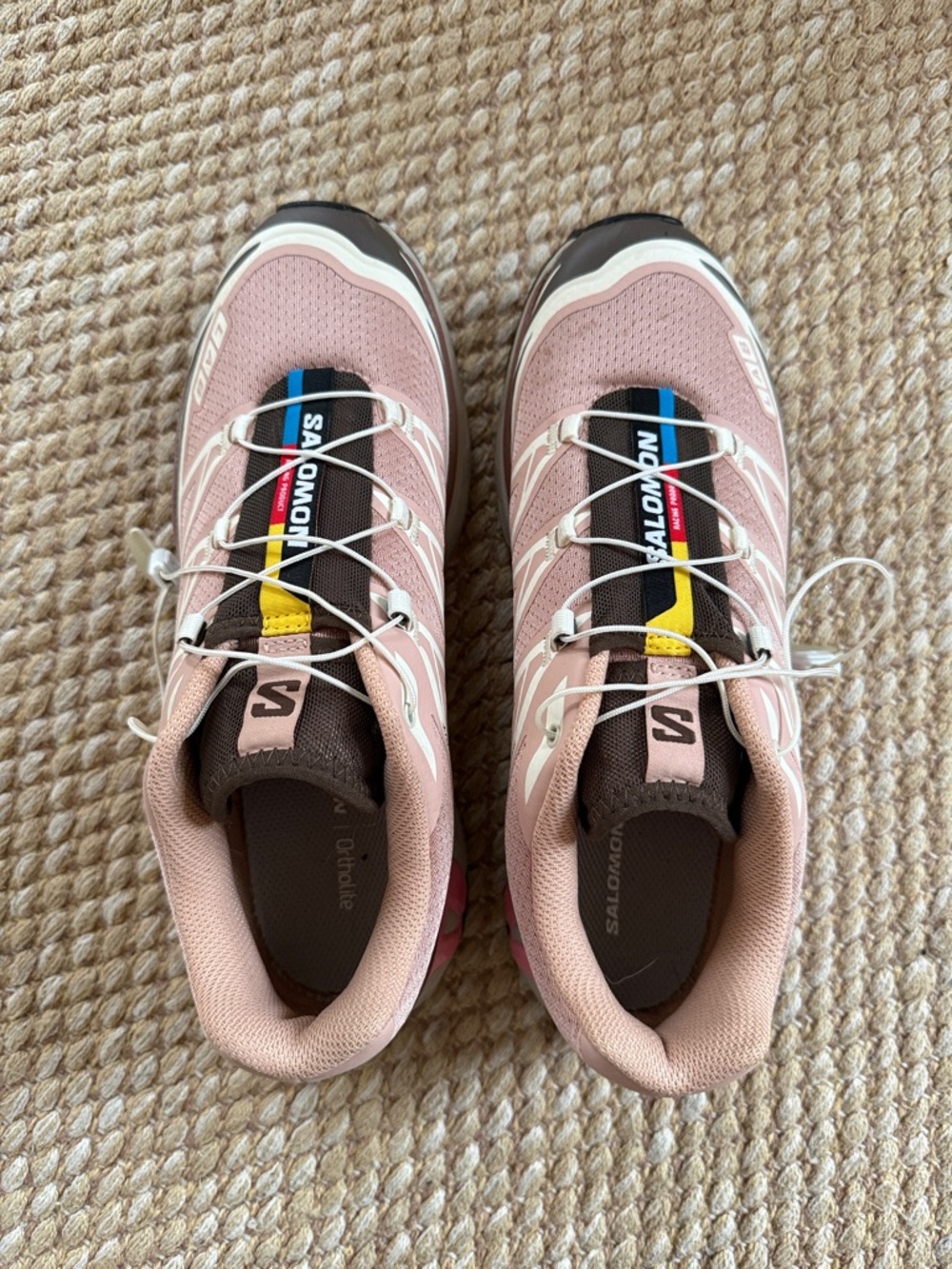 Salomon Women's Pink and White Trail Running Shoes - Picture 2 of 4